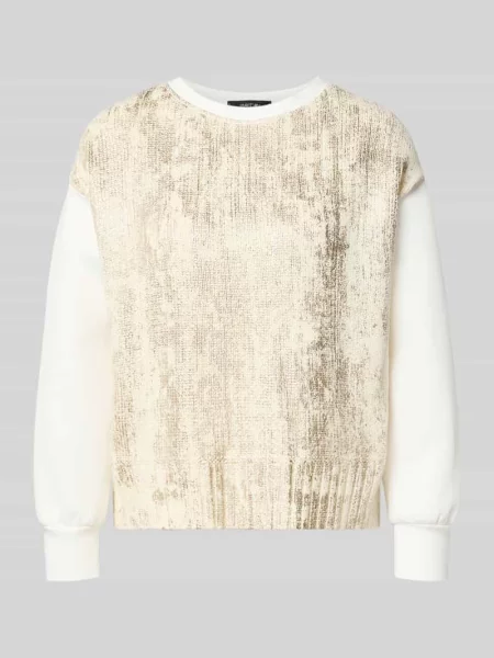 Bluza o kroju regular fit z mieszanki bawełny z dodatkiem żywej wełny Marc Cain