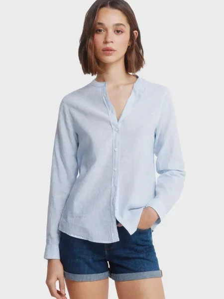 Лляна сорочка Springfield блакитна