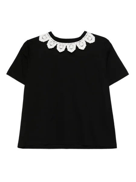 Tricou Parlor din dantelă negru