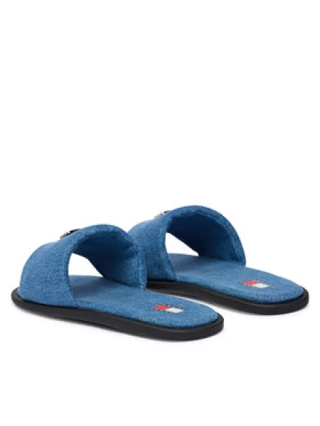 Tommy Jeans Natikači Tjw Padded Denim Casual Slide modra
