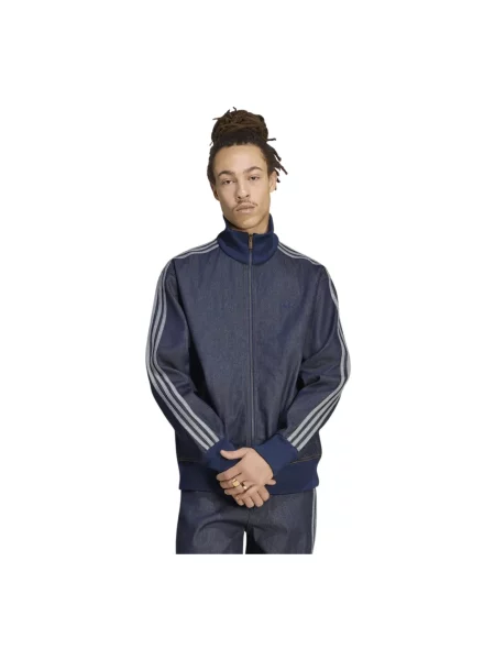 Kurtka jeansowa Adidas Originals do biegania niebieska