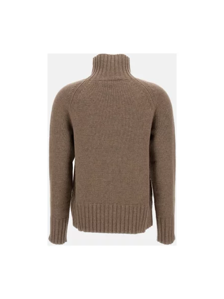 Sweter z golfem Max Mara wełniany do golfa brązowy
