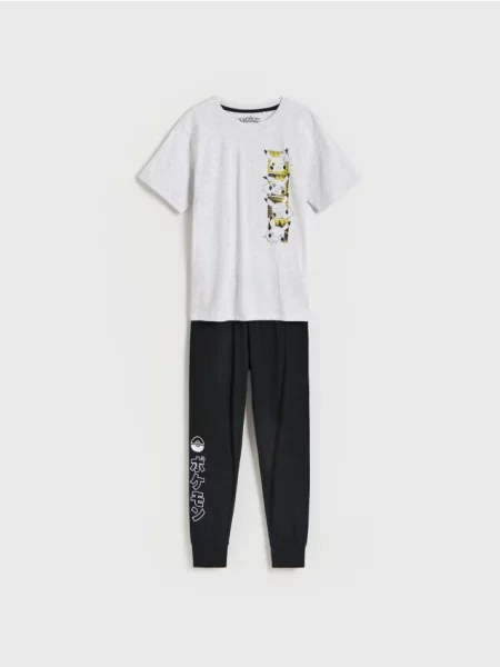 Reserved Dwuczęściowa piżama Pokémon jasnoszary