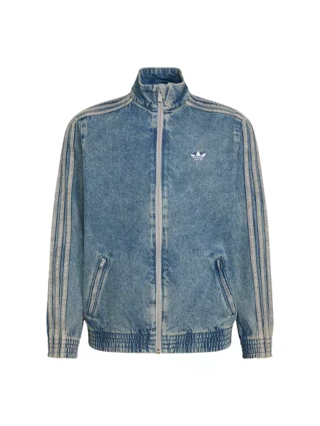 ADIDAS ORIGINALS Φθινοπωρινό και ανοιξιάτικο μπουφάν Firebird κρεμ / ντένιμ μπλε