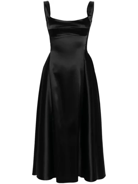 Rochie fără mâneci Atu Body Couture din satin fără mâneci de costum negru
