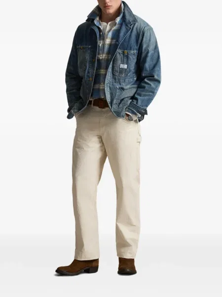 Ριγέ δερμάτινος κάλτσες Polo Ralph Lauren με κορδόνι μαύρο