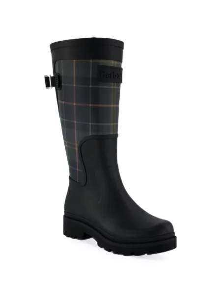 Botine Barbour în carouri negru