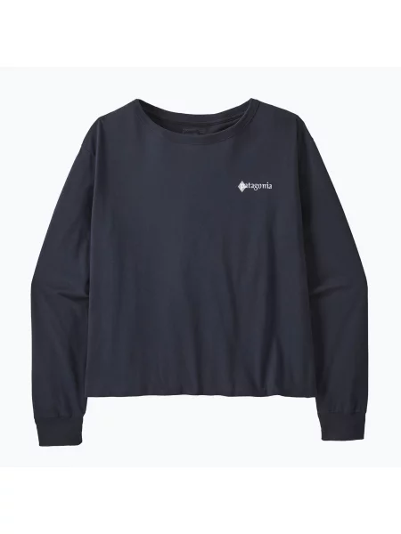 Tricou cu mânecă lungă Patagonia albastru