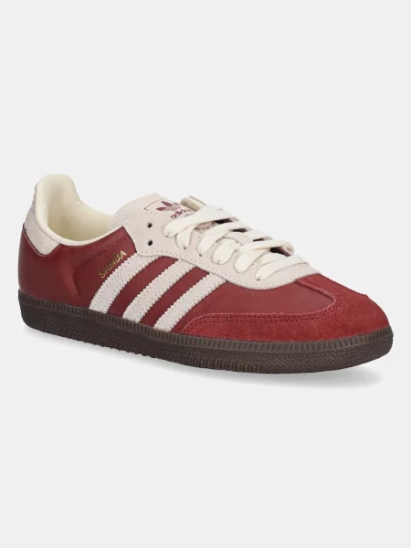 Usnjene superge adidas Originals Samba OG bordo