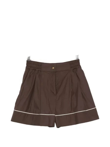 Pantaloni scurți Moncler cu autograf maro