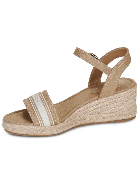 Espadrile Tommy Hilfiger cu pană bej