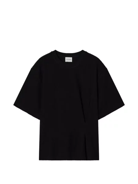 Tricou Closed drapate negru