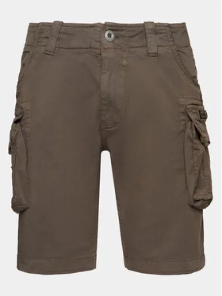 Alpha Industries Šortky z materiálu Crew šedá