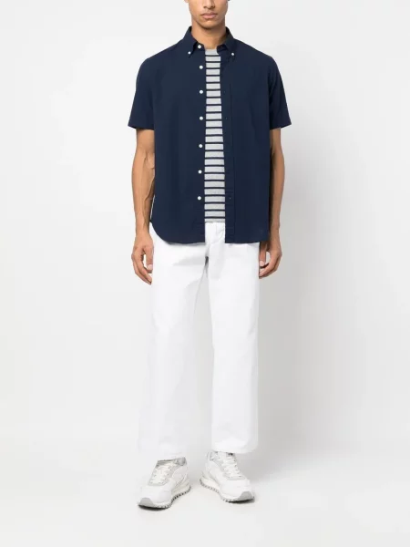 Majica Polo Ralph Lauren od brušene kože karirana s printom ružičasta