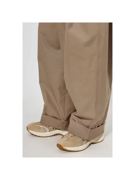 Sneakersy Burberry skórzane brązowe