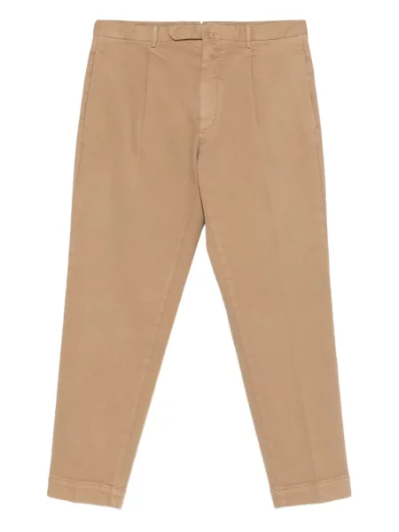 Плисирани панталон Dell'oglio кафяво