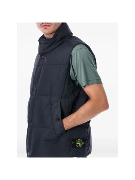 Kamizelka puchowa Stone Island z kamieniami niebieska