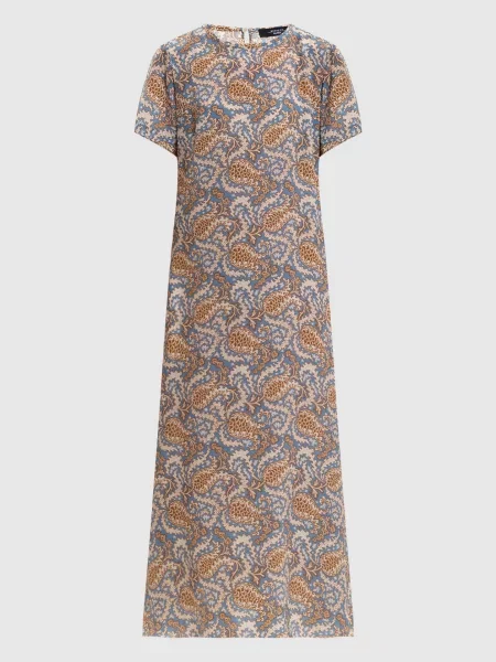 Сукня міді CRESPO із шовку Max Mara Weekend блакитна