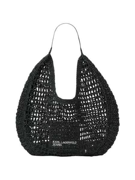 KARL LAGERFELD JEANS Shopper Sommerliche Hobo' čierna