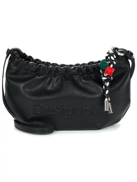 Crossbody torbica Desigual z avtogramom črna