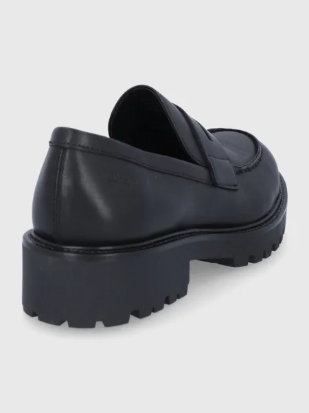 Kožené polobotky Vagabond Shoemakers na plochém černá