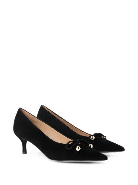 Pantofi cu toc Furla cu funde negru