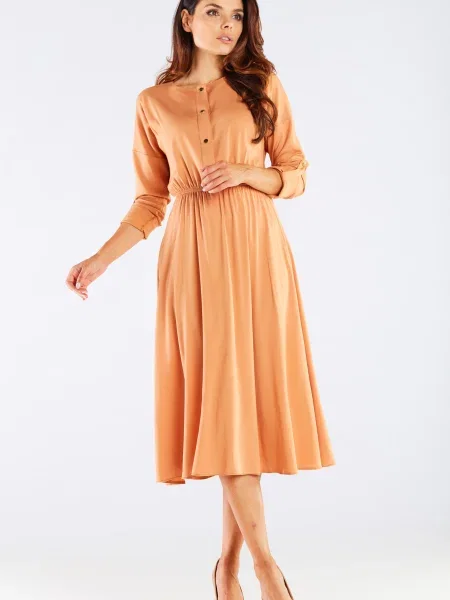 Sukienka midi Awama pomarańczowa