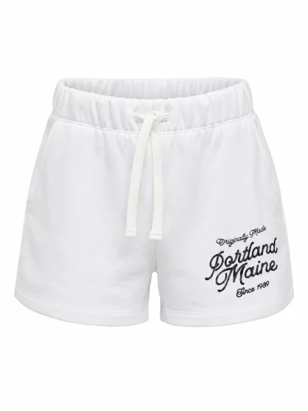 Grimelange Kalhoty GRIMELANGE Jersey-Shorts mit Textdruck' bílá
