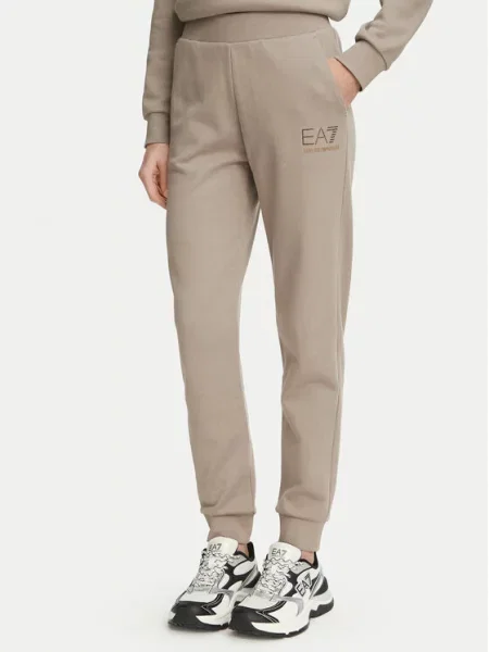 Teplákové kalhoty Emporio Armani béžové