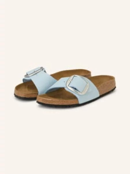Trampki Birkenstock Madrid Big Buckle Nubuck Leather Baby Blue EUR 36 niebieskie