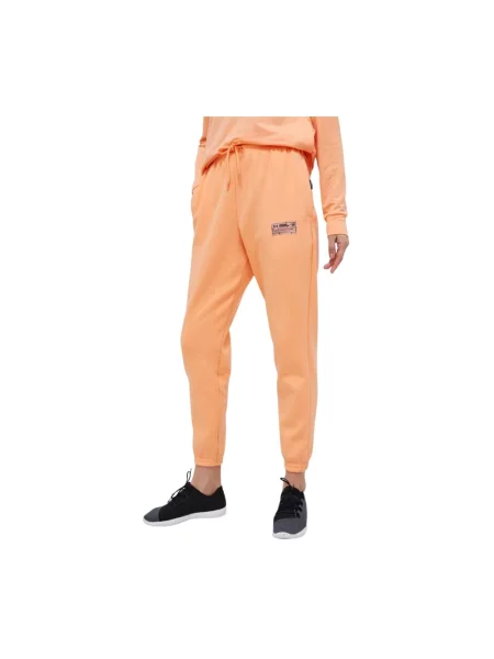 Dzianinowe spodnie dresowe Under Armour pomarańczowe