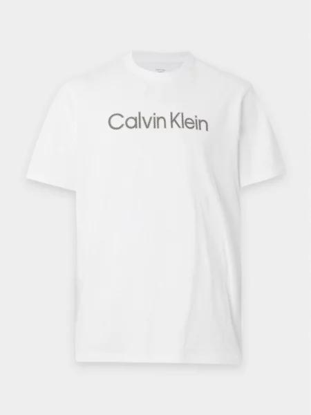 Calvin Klein Tričko sivobéžová / čierna biela