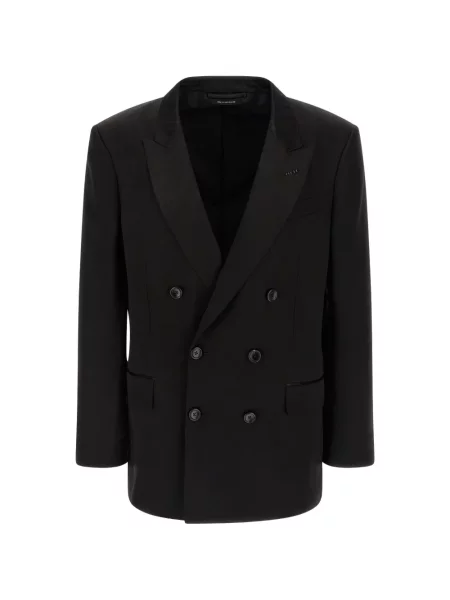 Sacou Tom Ford cu două rânduri de nasturi negru