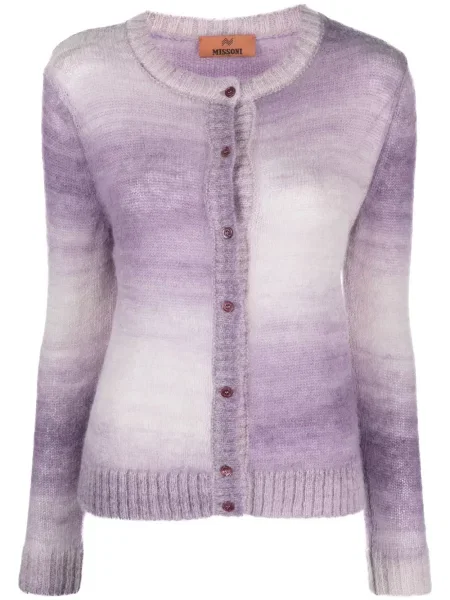 Cardigan Missoni din lână alpaca violet