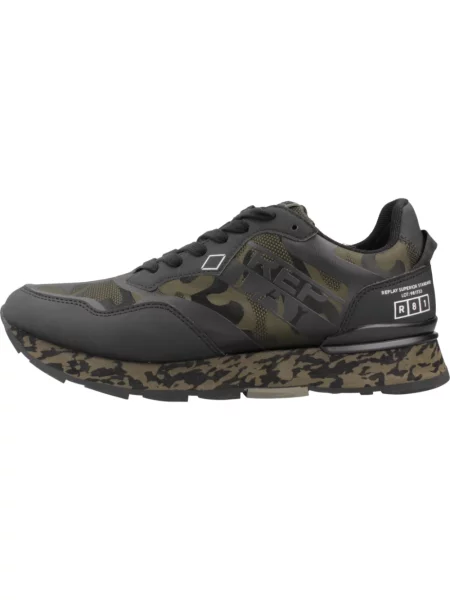 Sneakersy Replay sznurowane czarne
