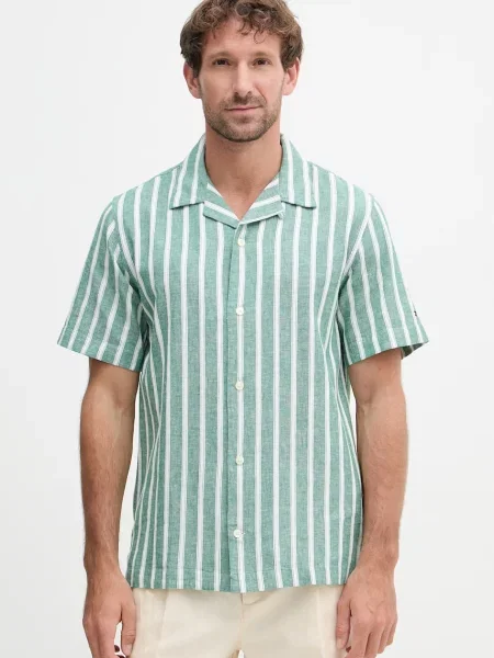 Tommy Hilfiger cămașă pentru bărbați cu in verde