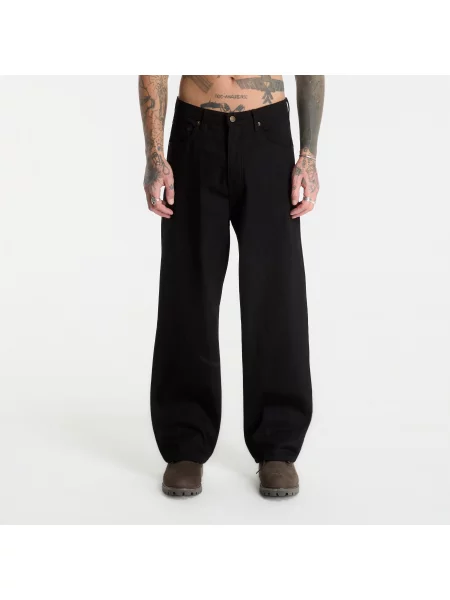 Blugi PLEASURES Tear Formula Baggy Jeans Black 34 negru