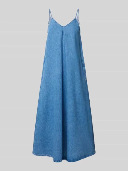 Sukienka jeansowa o kroju relaxed fit z czystej bawełny Marc O'polo Denim niebieska