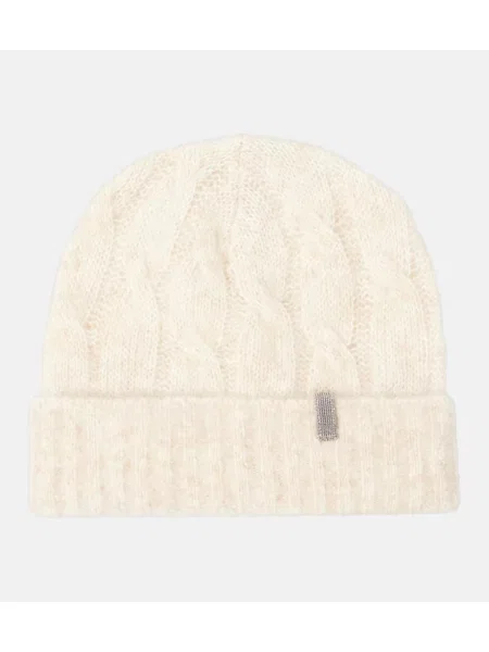 Căciulă Brunello Cucinelli tricotate bej