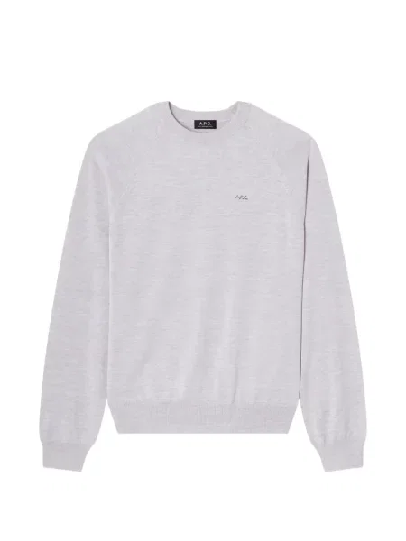 Pulover A.p.c. cu autograf gri