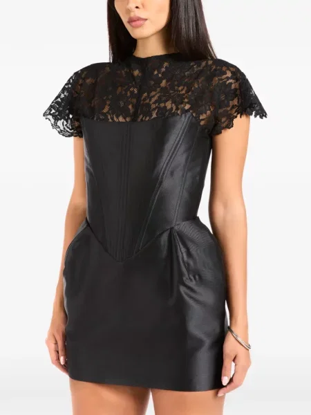 Rochie mini De La Vali din dantelă negru