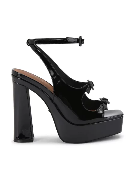 Kurt Geiger London sandale cu înalt din piele Buckle Platform Sdl negru
