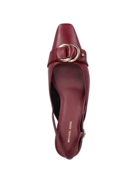 Pantofi cu toc Michael Michael Kors din piele slingback roșu