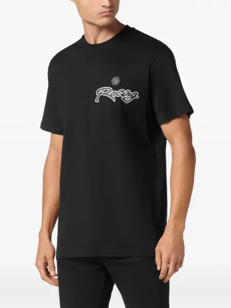 Tricou Philipp Plein cu dungi negru
