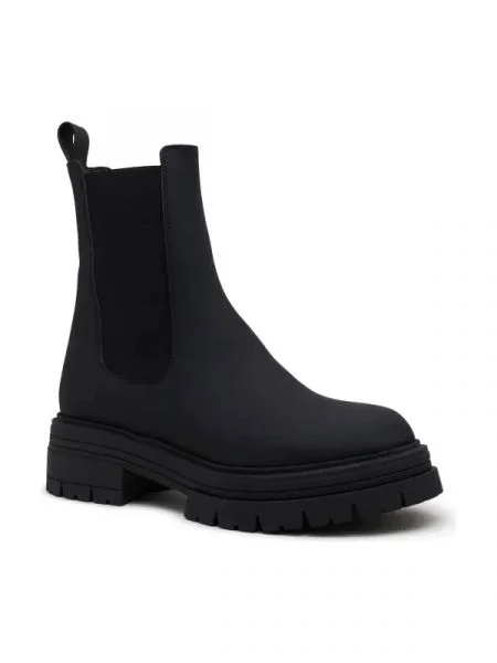 Marella Ghete chelsea LAWIA cu adaos de piele negru