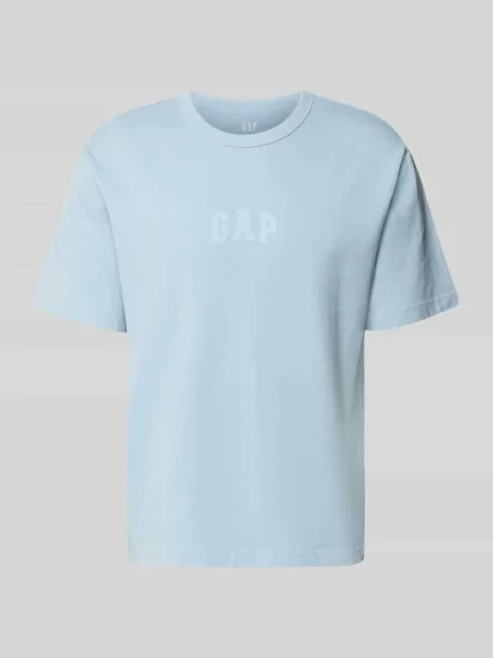 T-shirt z logo i okrągłym dekoltem Gap