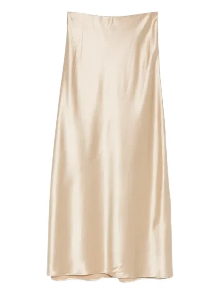Fusta maxi By Malene Birger din satin auriu