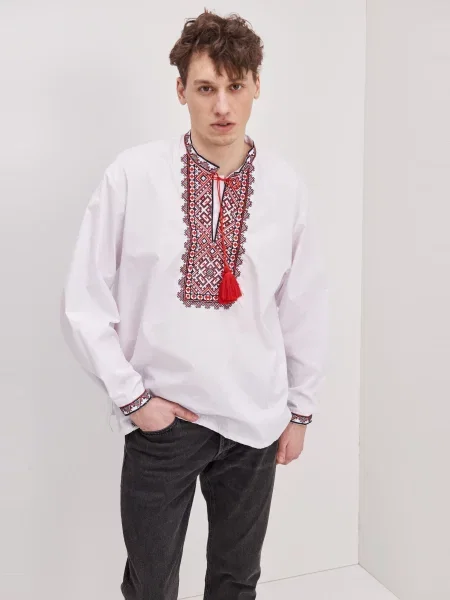Рубашка Merezhka с вышивкой белая