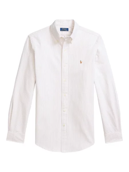 Tricou polo Polo Ralph Lauren cu imagine cu dungi din țesătură twill albastru