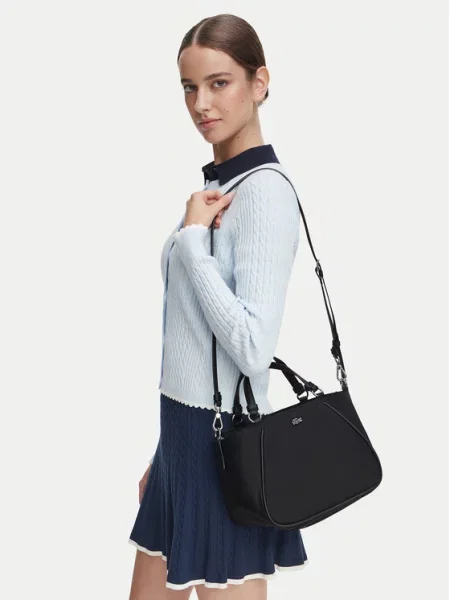 LACOSTE Ručna torbica Lacoste Femme Petit sac à main L Day in Noir' crna